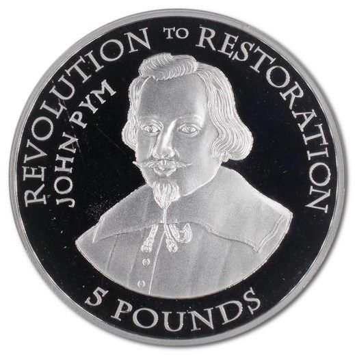 Jersey 5 Pounds - Elizabeth II Revolution to Restoration - John Pym