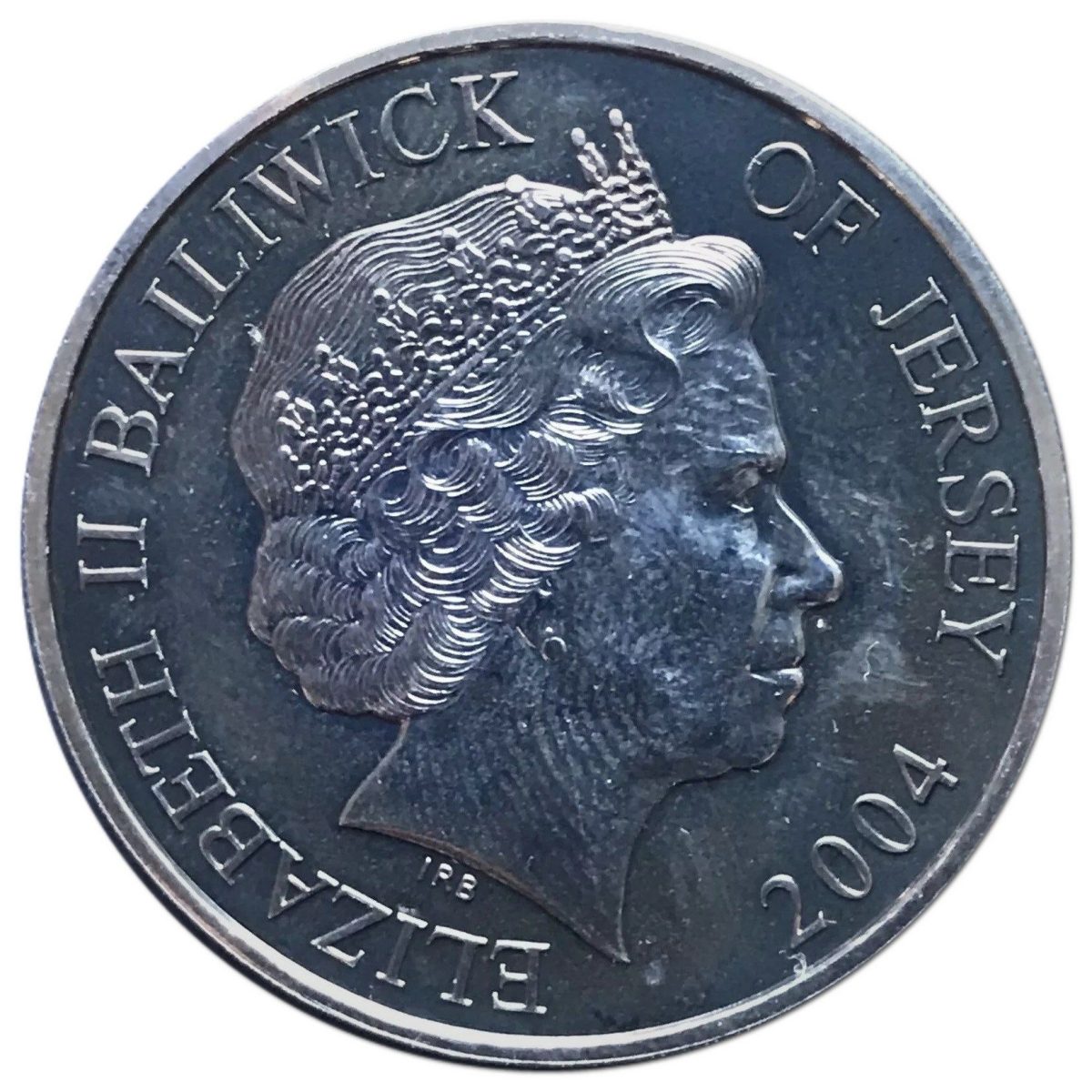 Jersey 5 Pounds - Elizabeth II Driver and Fireman obverse
