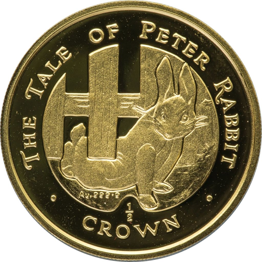 Gibraltar ½ Crown - Elizabeth II Peter Rabbit Escaping; Gold Proof