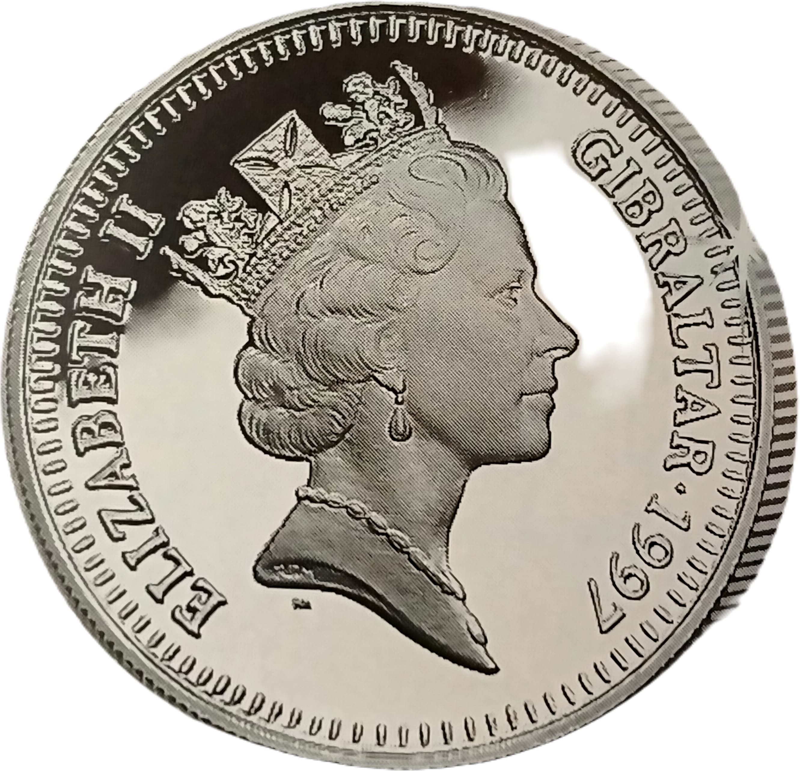 Gibraltar 5 Pounds Last Voyage of Britannia; Silver Proof obverse