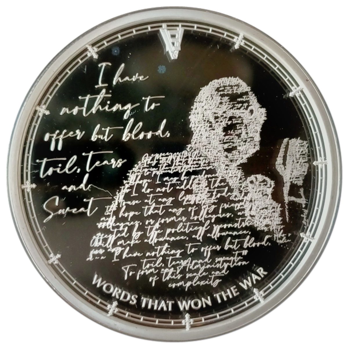 Alderney 50 Pence - Elizabeth II VE-Day - Blood, toil, tears and sweat