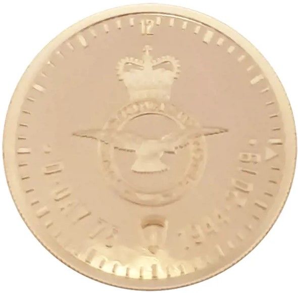 Alderney 2 Sovereigns - Elizabeth II 75th Anniversary D-Day reverse