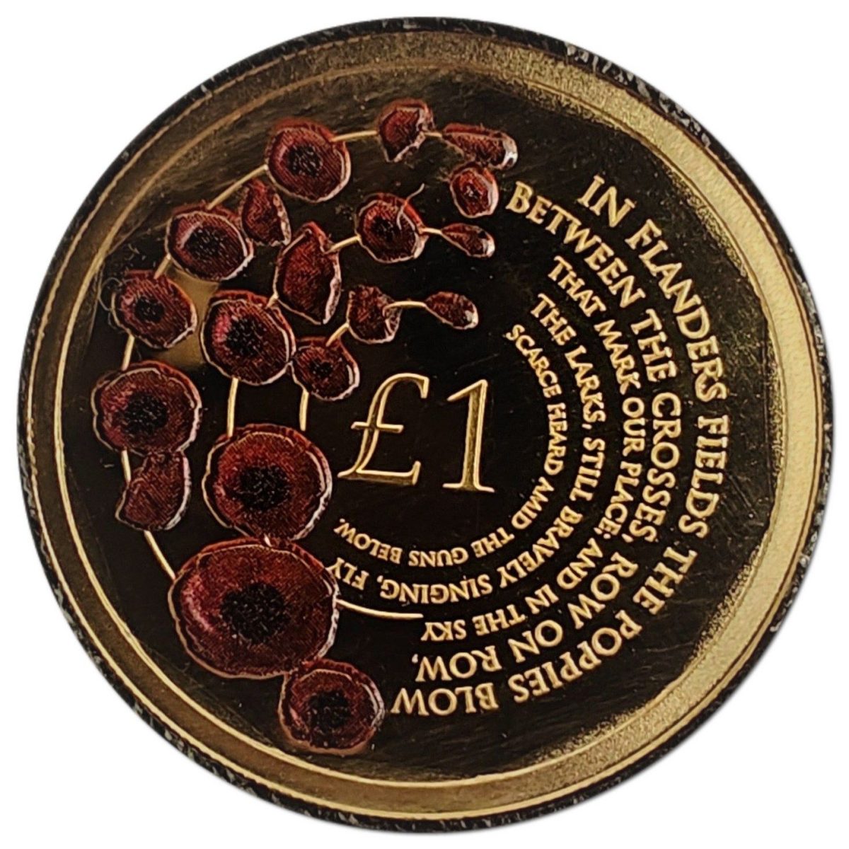 Alderney 1 Pound - Elizabeth II Remembrance Day; Gold Proof