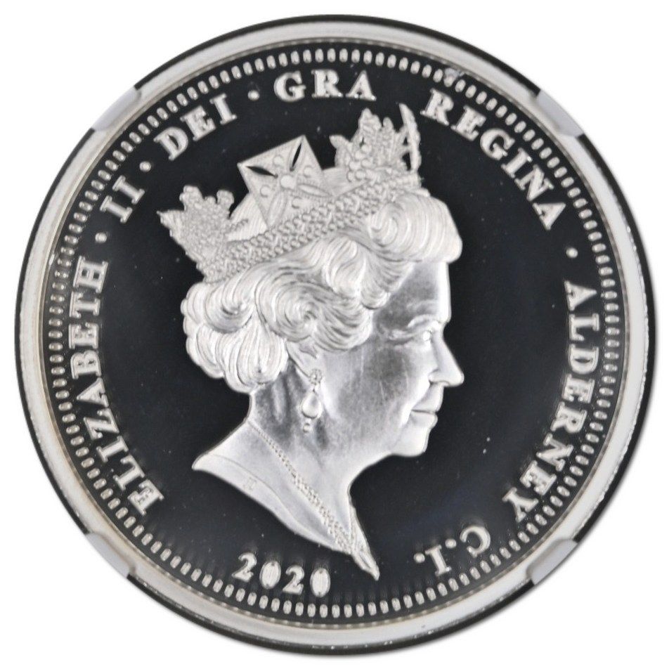 Alderney 2 Pounds - Elizabeth II 2020 Remembrance Day; Silver Proof obverse