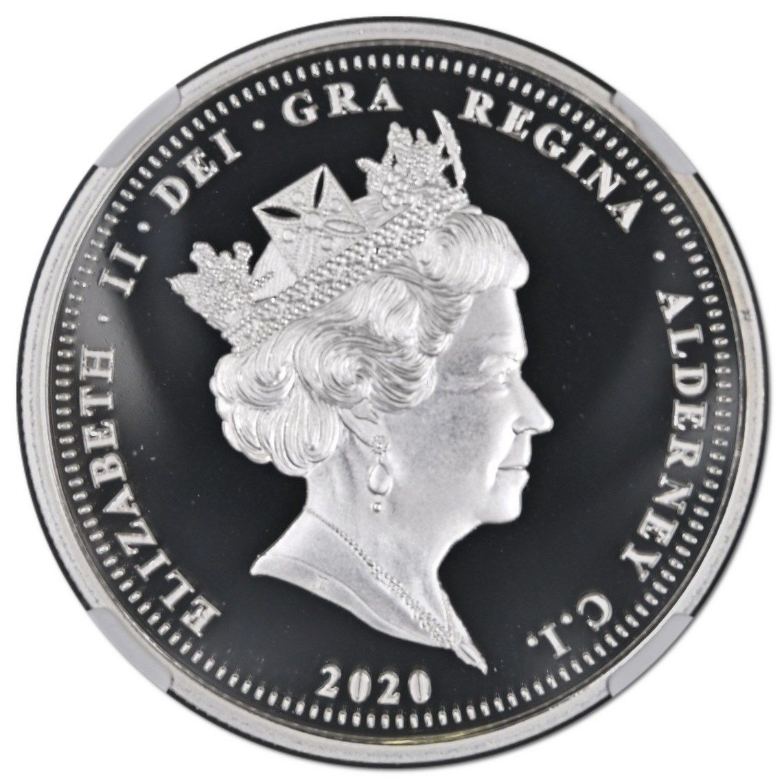 Alderney 5 Pounds - Elizabeth II 2020 Remembrance Day; Silver Proof obverse