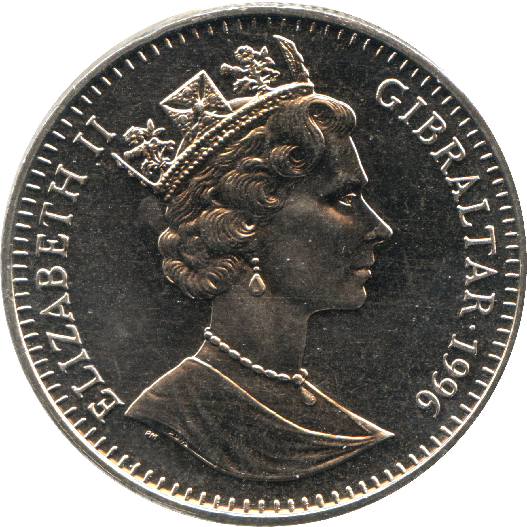 Gibraltar 1 Crown - Elizabeth II Elvis Presley obverse
