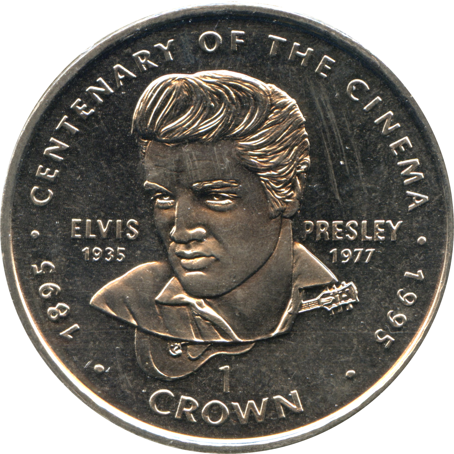 Gibraltar 1 Crown - Elizabeth II Elvis Presley reverse
