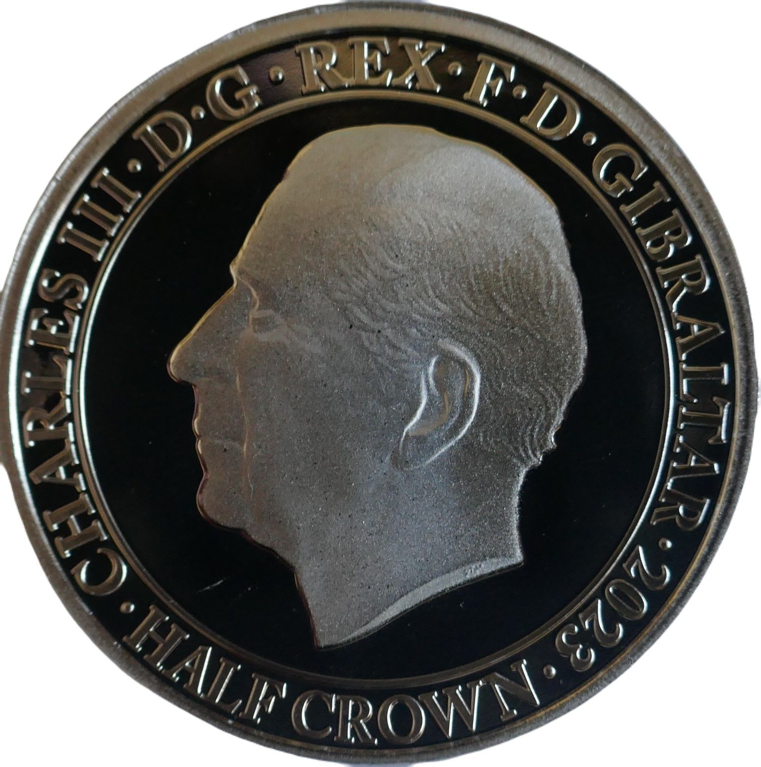 Gibraltar ½ Crown - Charles III Coronation obverse