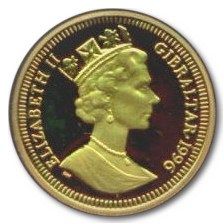 Gibraltar ⅕ Crown - Elizabeth II Elvis Presley obverse