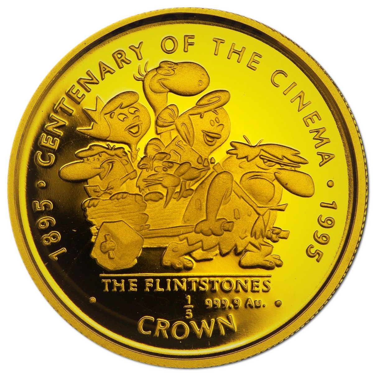 Gibraltar ⅕ Crown - Elizabeth II The Flintstones reverse
