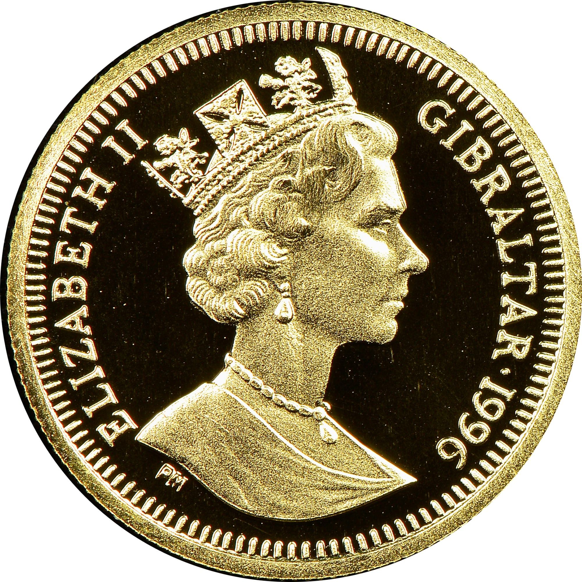 Gibraltar ⅒ Crown - Elizabeth II Grace Kelly obverse