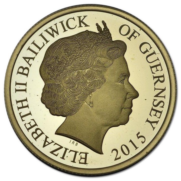 Guernsey 1 Pound - Elizabeth II Magna Carta; Gold Proof obverse