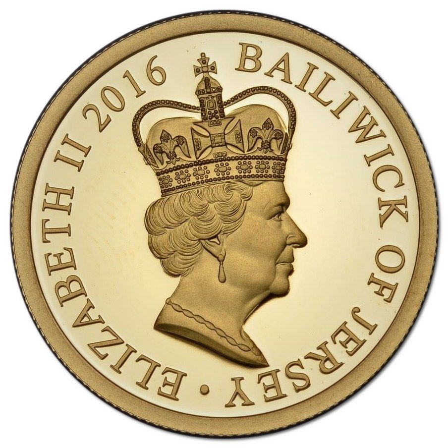 Jersey 1 Pound - Elizabeth II 90th Birthday; Gold Proof obverse