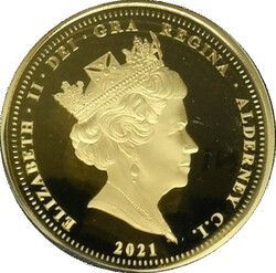 Alderney 1 Sovereign - Elizabeth II RNLI; Roy Barker I obverse