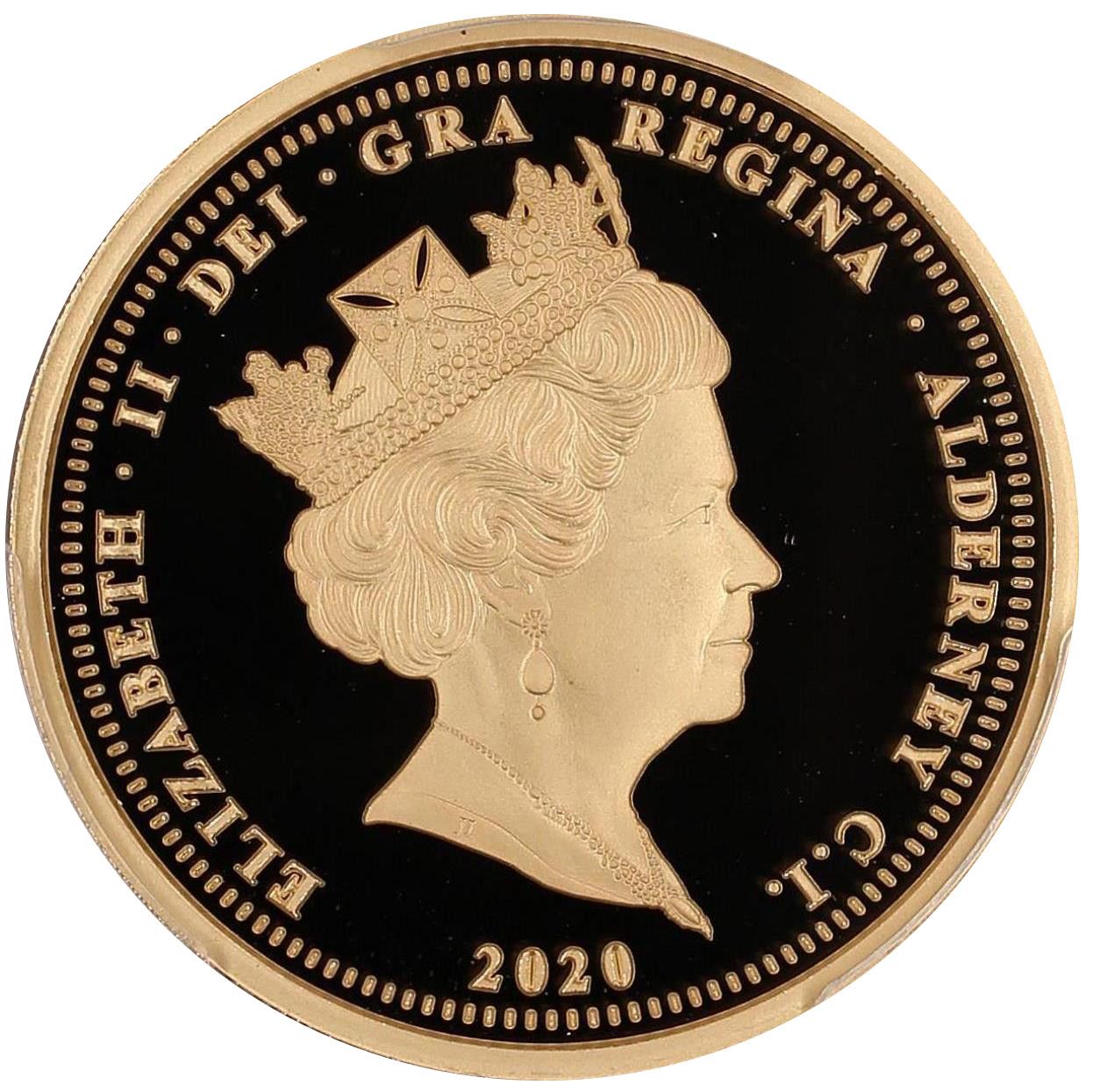 Alderney 2 Pounds - Elizabeth II Unknown Warrior; Gold Proof obverse