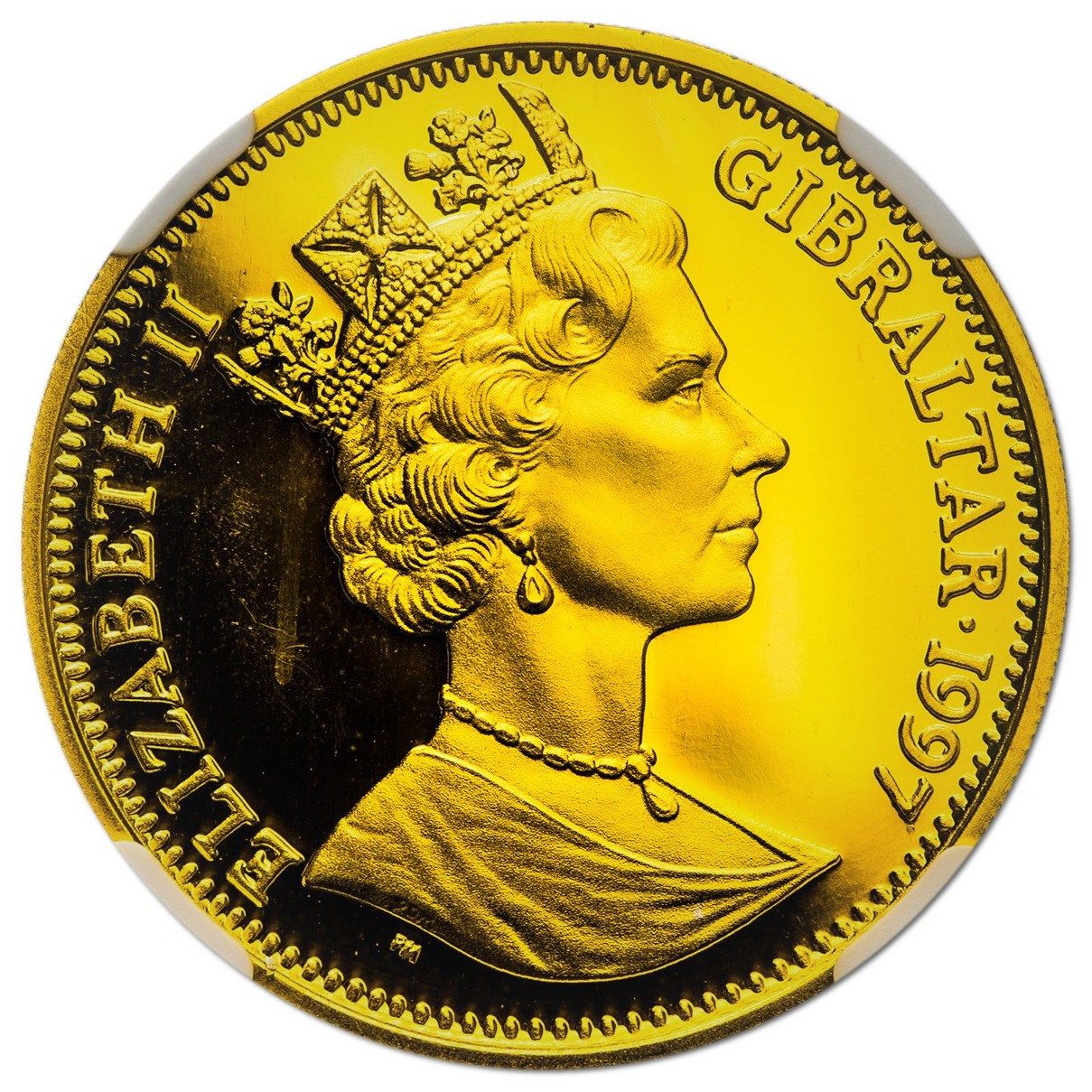 Gibraltar ½ Royal - Elizabeth II Yorkshire Terrier obverse