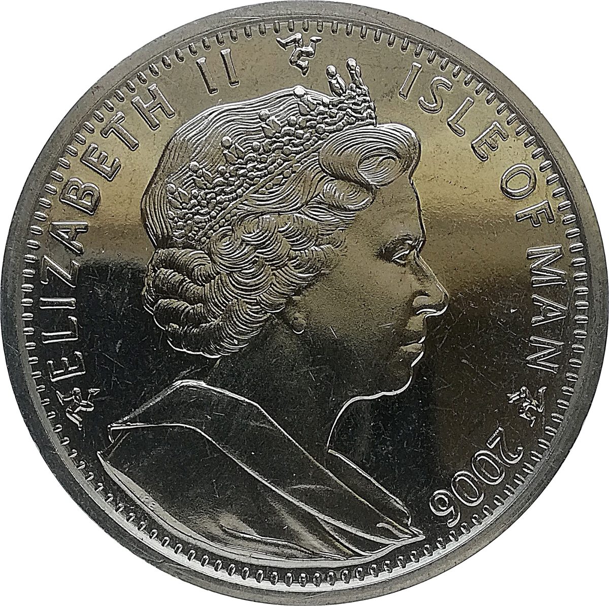 Isle of Man 1 Crown - Elizabeth II The Battle of Trafalgar obverse