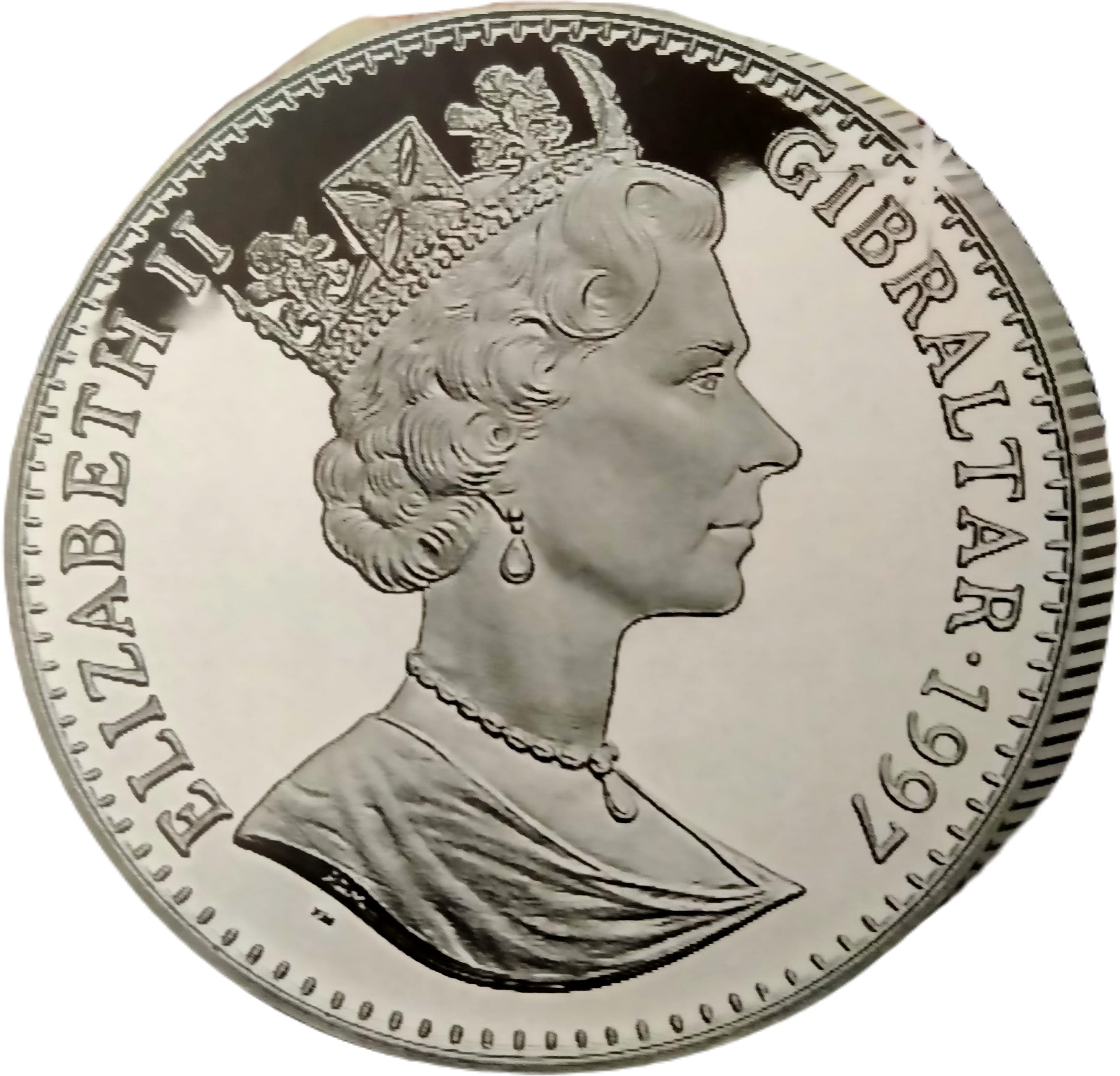 Gibraltar 1 Crown - Elizabeth II Ceremony of the Keys; Silver Proof obverse