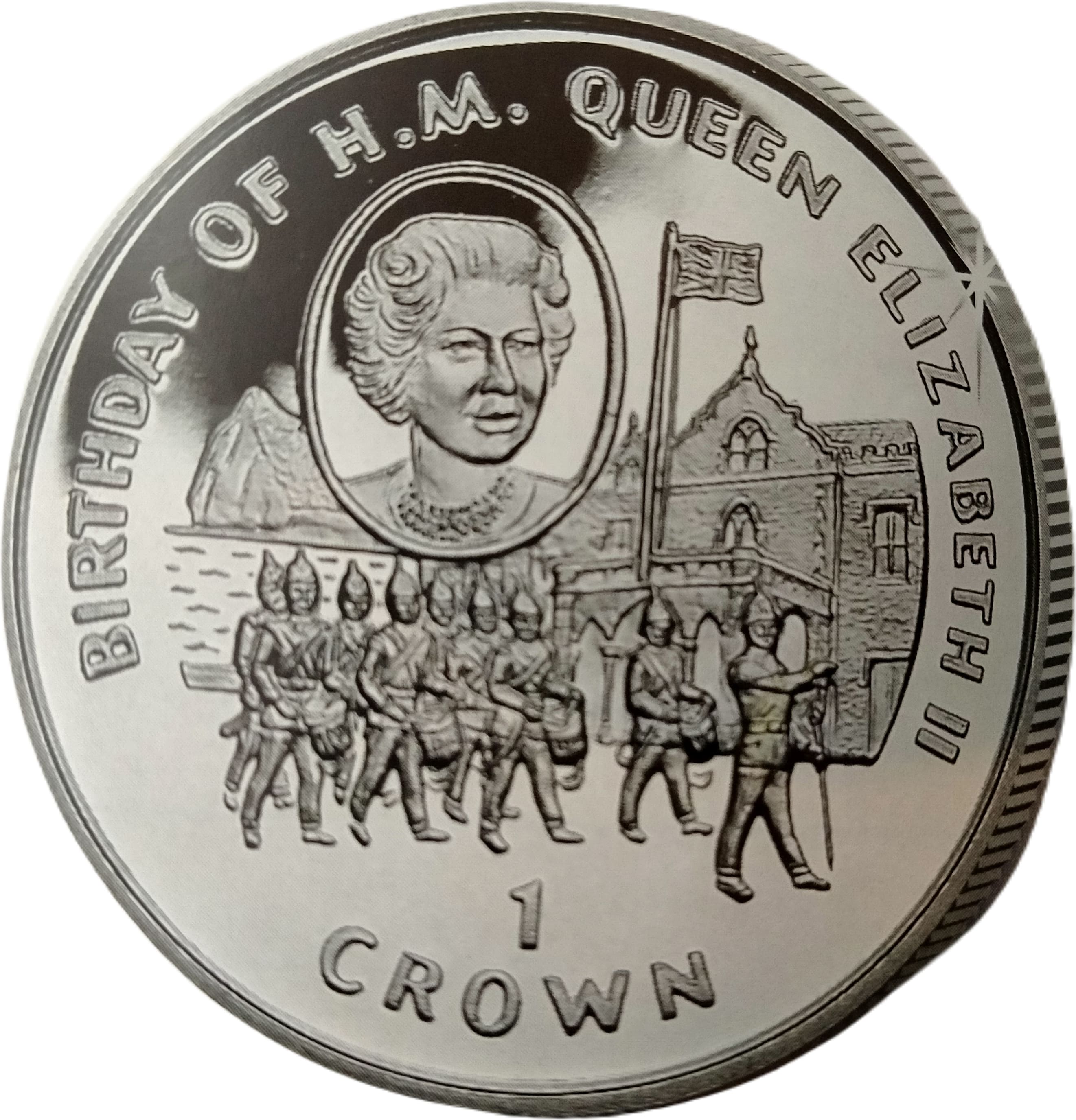 Gibraltar 1 Crown - Elizabeth II Ceremony of the Keys; Silver Proof