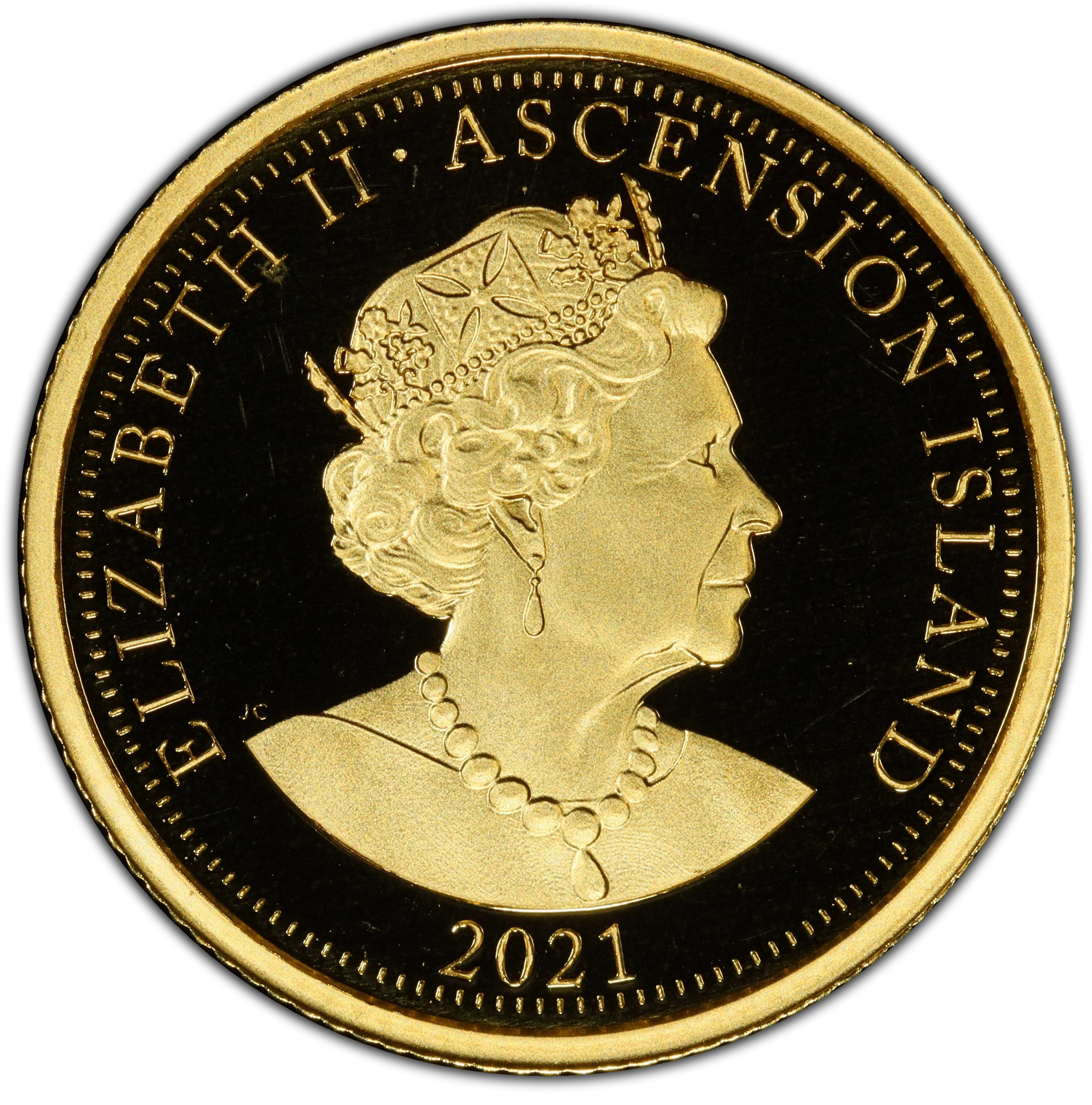 Ascension Island ¼ Sovereign - Elizabeth II Princess Diana obverse