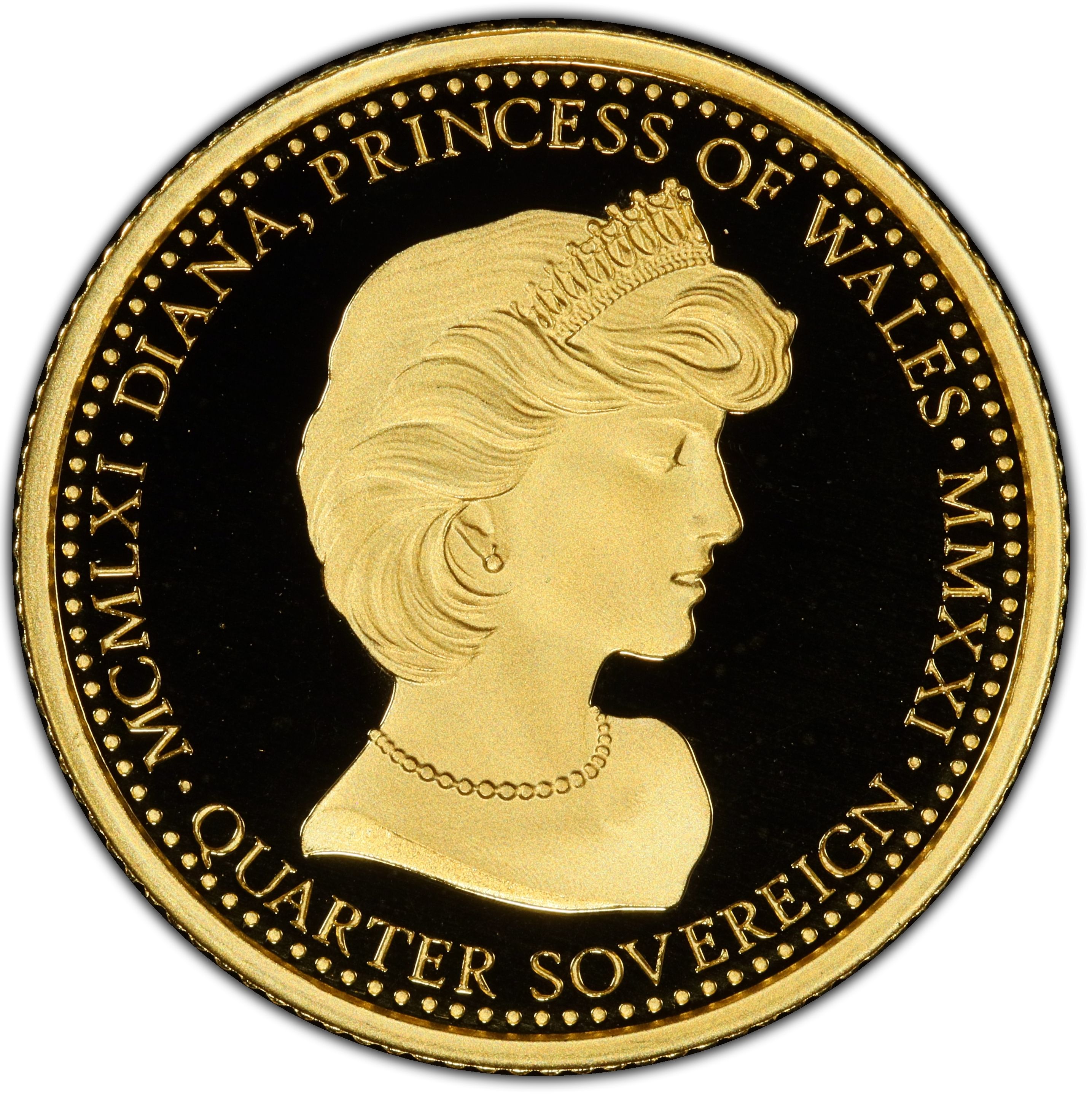 Ascension Island ¼ Sovereign - Elizabeth II Princess Diana reverse