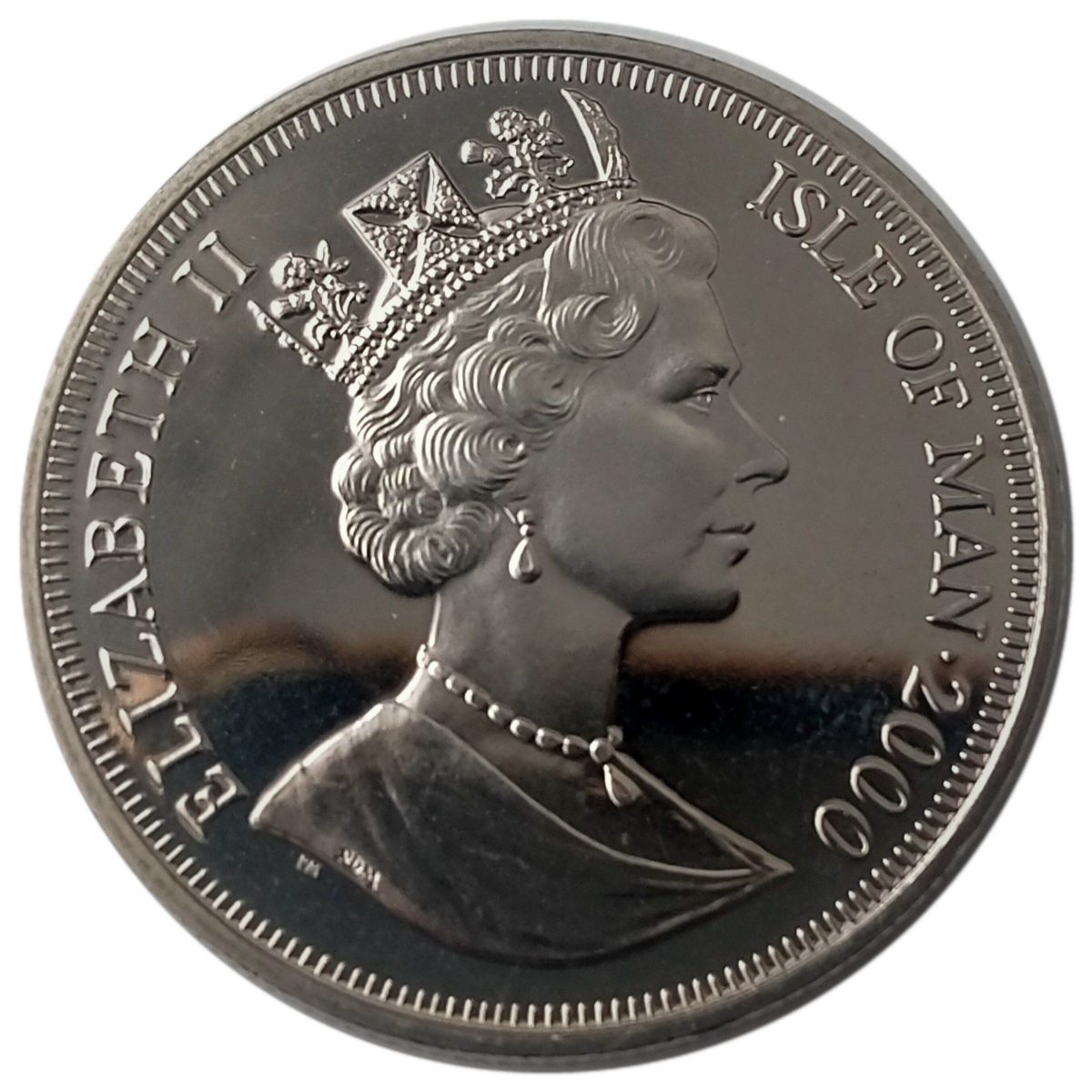 Isle of Man 1 Crown - Elizabeth II Queen Mother - Royal Family Portrait obverse