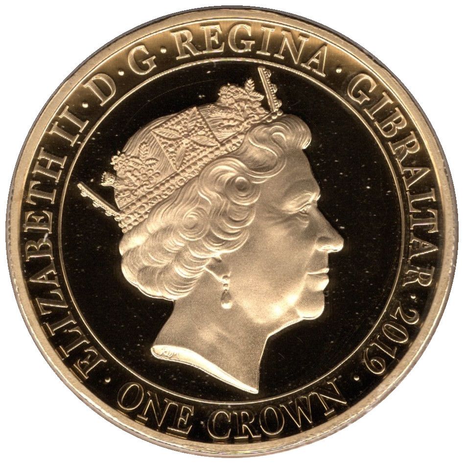 Gibraltar 1 Crown - Elizabeth II Little Norway obverse