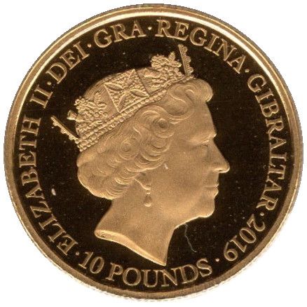 Gibraltar 10 Pounds - Elizabeth II Royal Air Force obverse