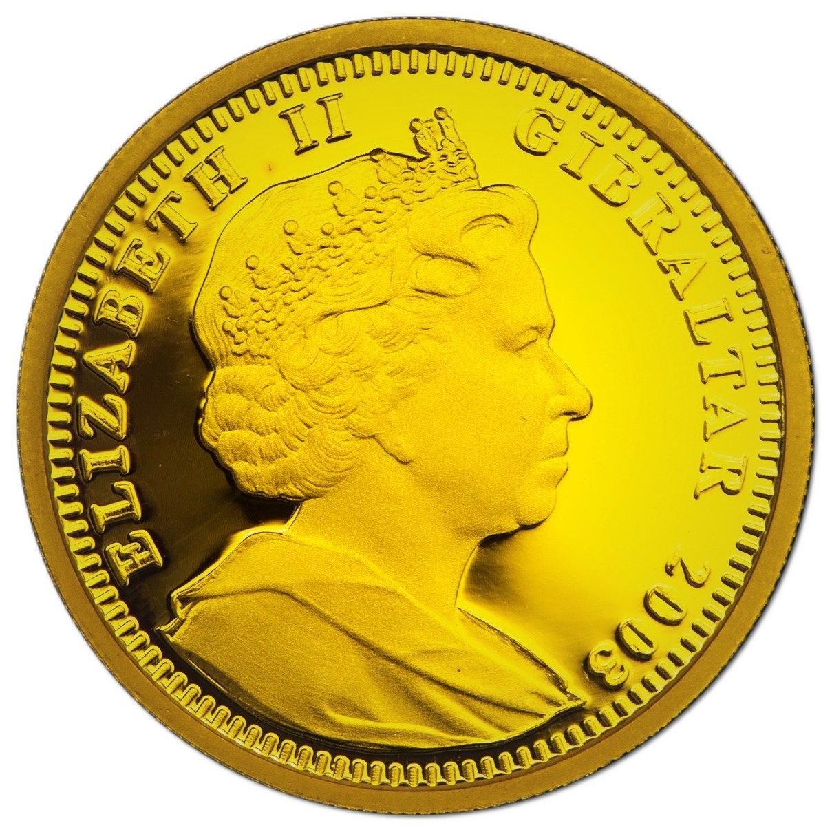 Gibraltar ⅕ Crown - Elizabeth II Elizabeth I - Coronation 1559 obverse