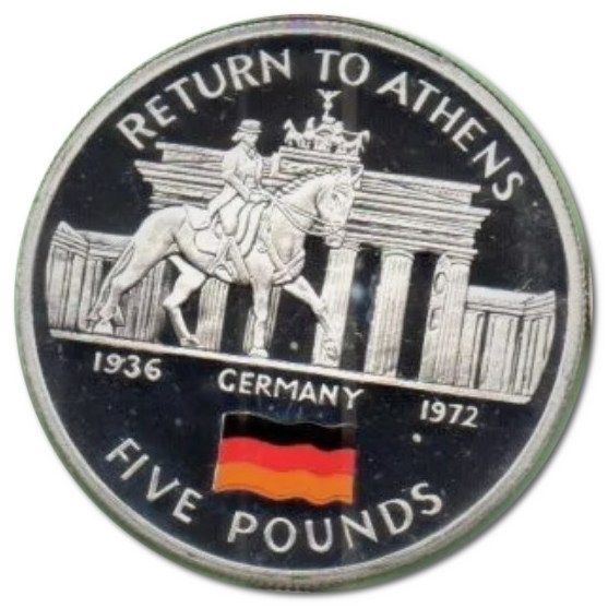 Gibraltar 5 Pounds - Elizabeth II 2004 Summer Olympics - Germany