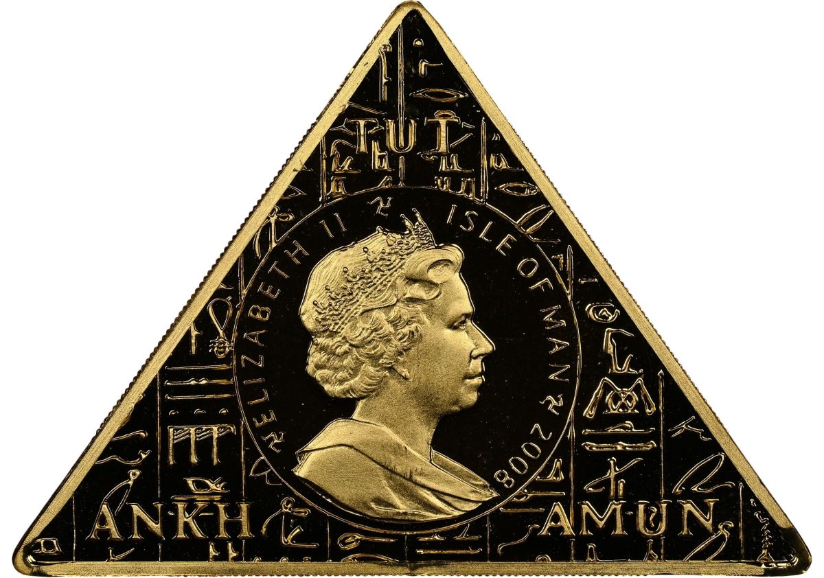 Isle of Man ½ Crown - Elizabeth II Tutankhamun - Canopic Coffinette; Gold proof obverse