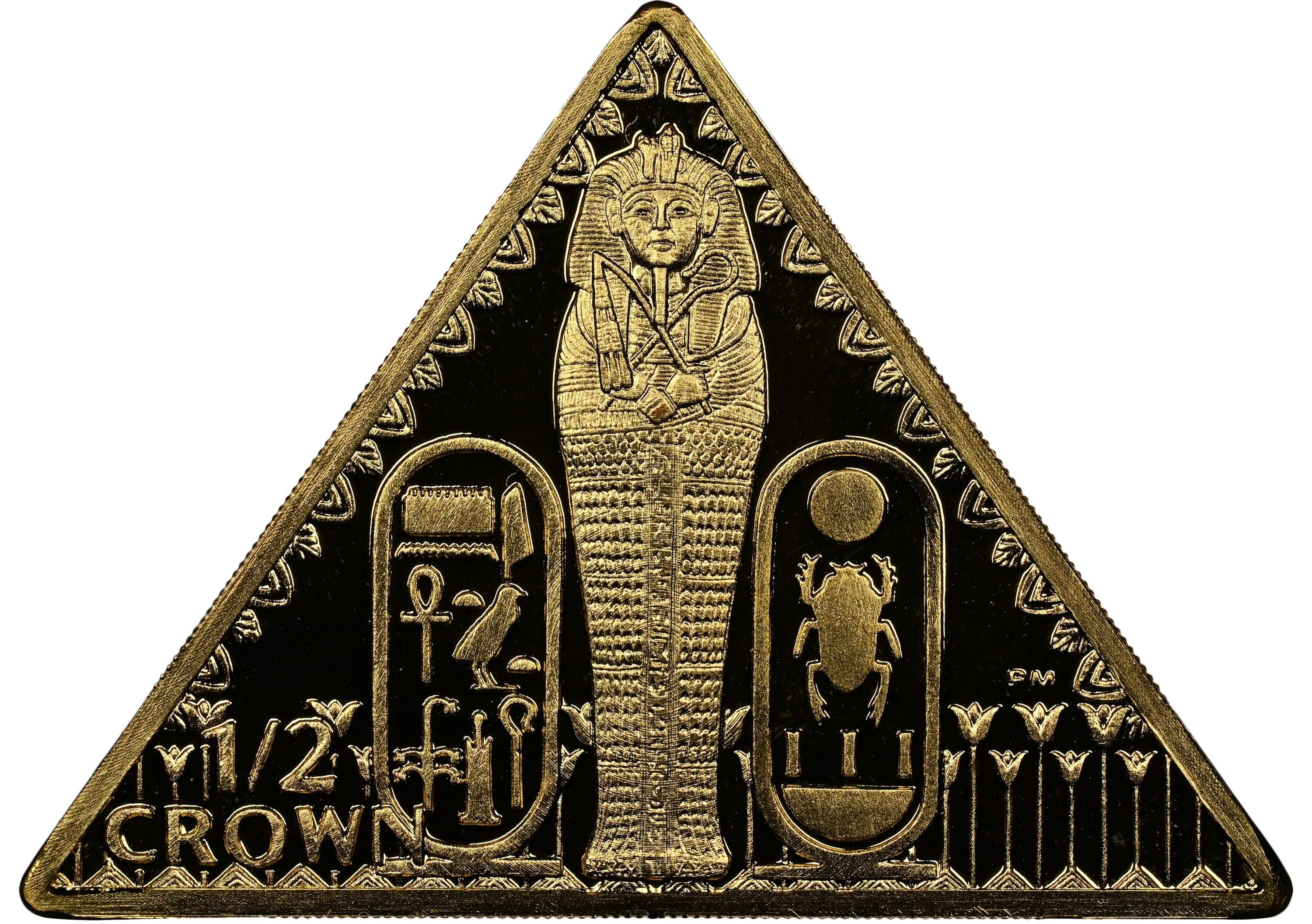 Isle of Man ½ Crown - Elizabeth II Tutankhamun - Canopic Coffinette; Gold proof