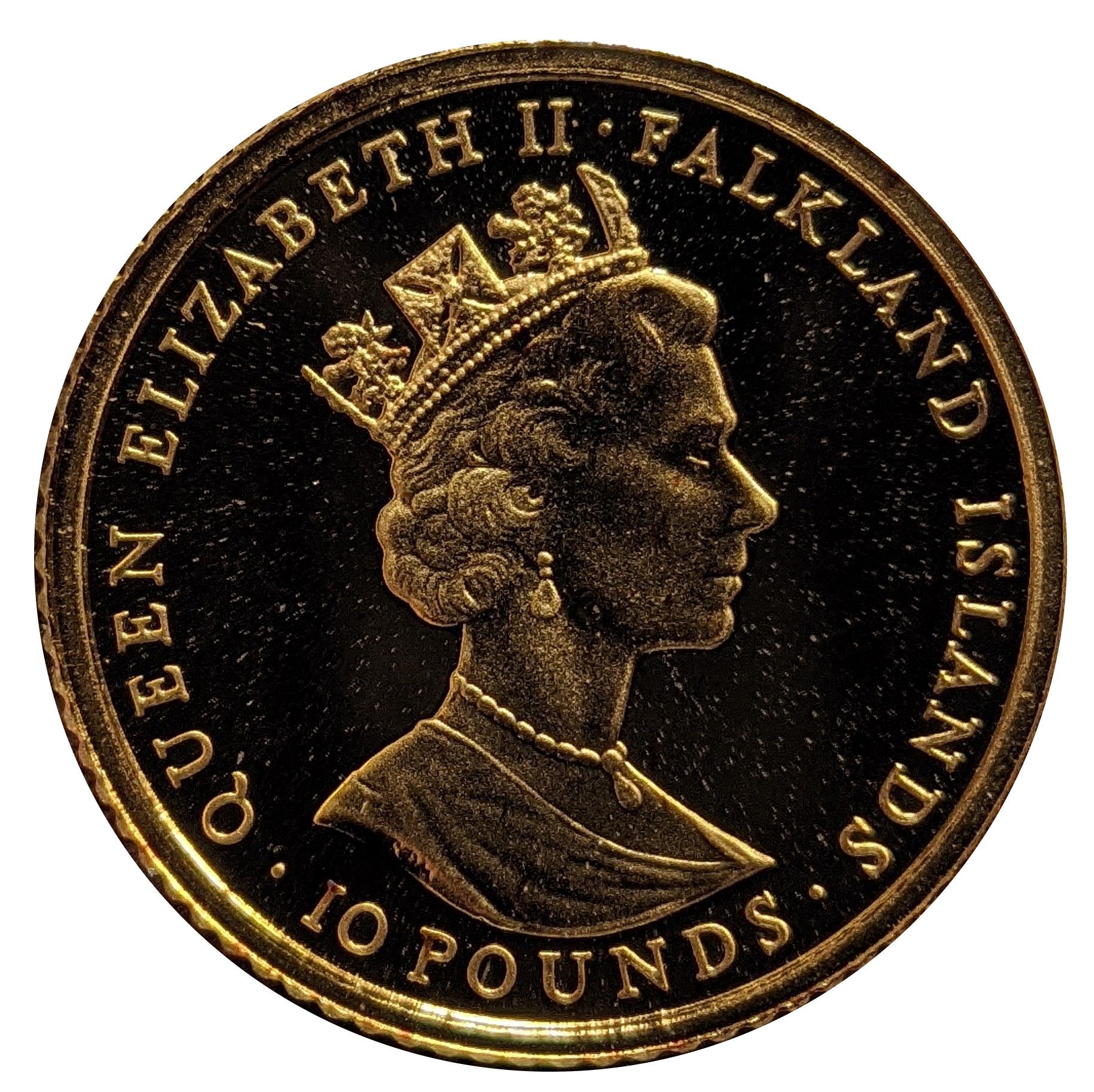 Falkland Islands 10 Pounds - Elizabeth II - Ship Desire obverse