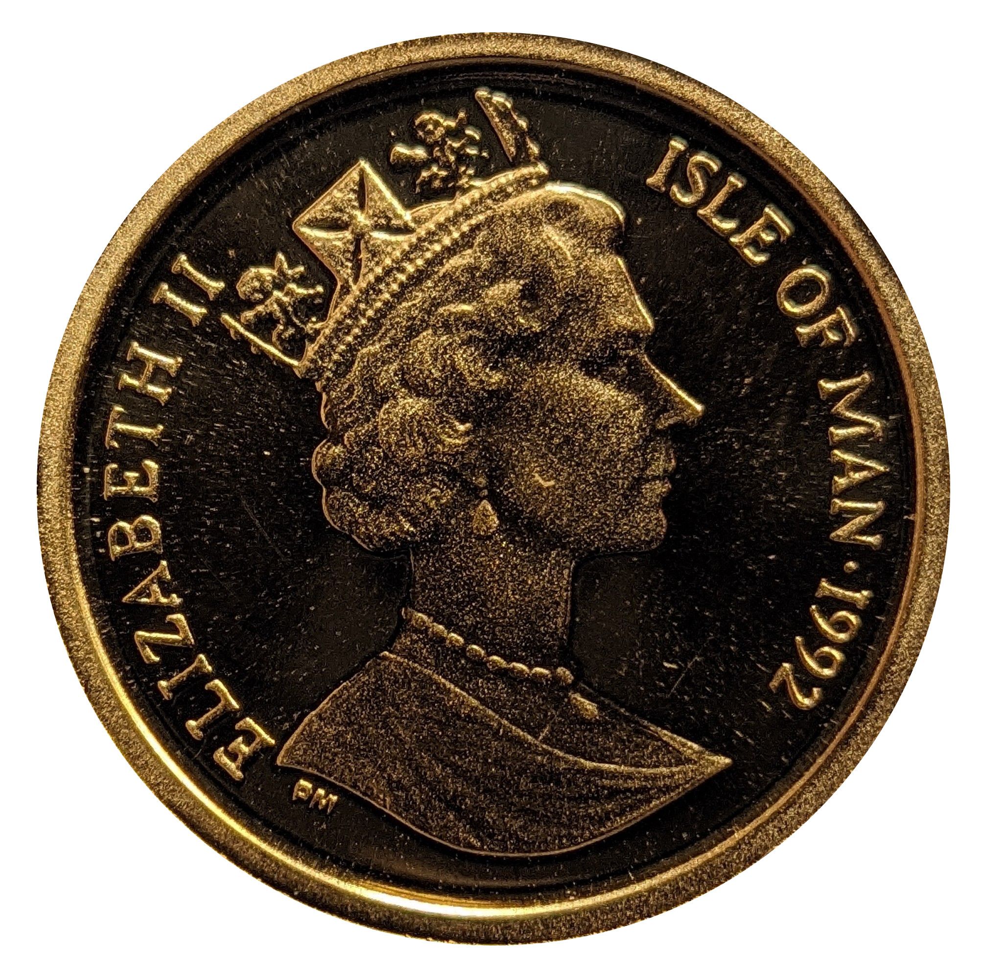 Isle of Man ⅒ Crown - Elizabeth II Siamese Cat obverse
