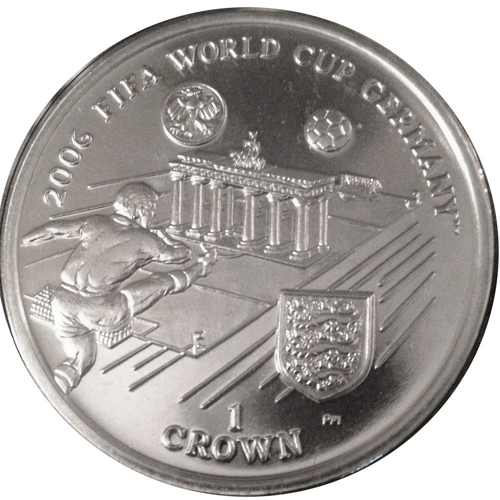 Isle of Man 1 Crown - Elizabeth II 2006 FIFA World Cup Germany