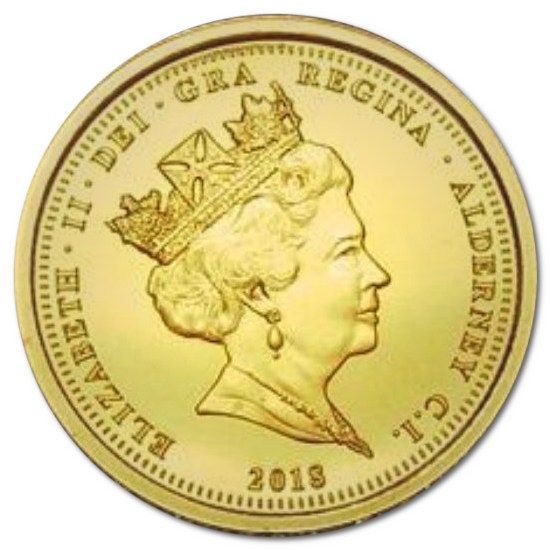 Alderney 25 Pounds - Elizabeth II Sapphire Coronation Jubilee - On Horseback obverse