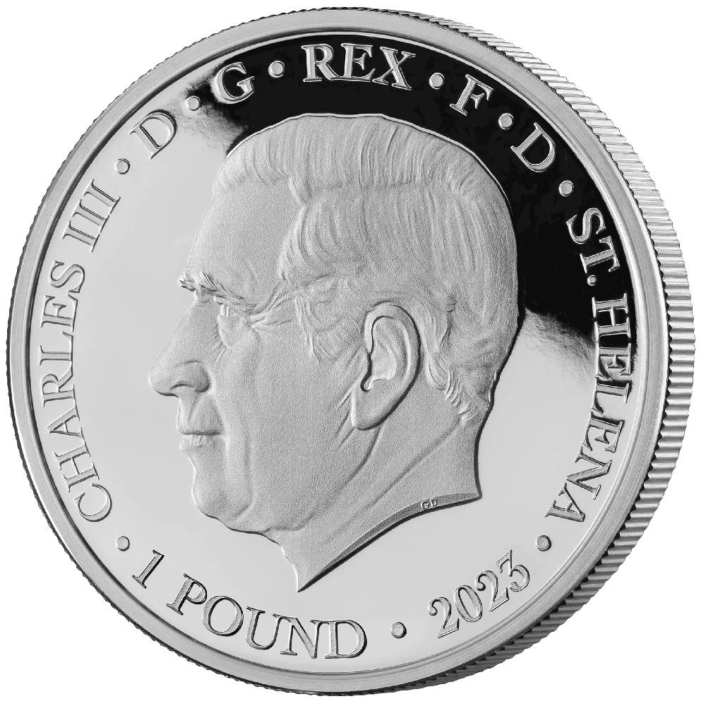 Saint Helena 1 Pound - Charles III St. George and the Dragon obverse