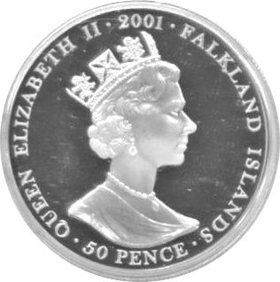 Falkland Islands 50 Pence - Elizabeth II King Henry VII of England obverse