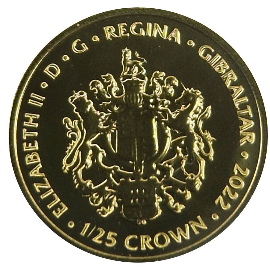 Gibraltar 1/25 Crown - Elizabeth II Pádraig Pearse obverse