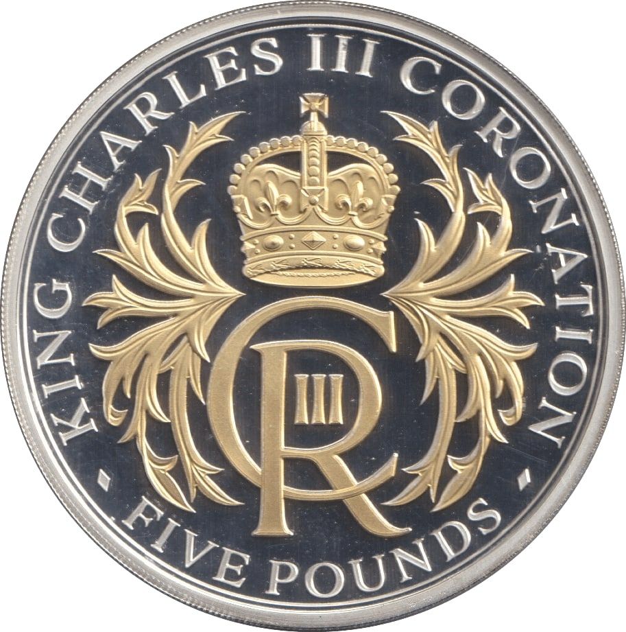 Jersey 5 Pounds - Charles III Coronation; Silver Proof