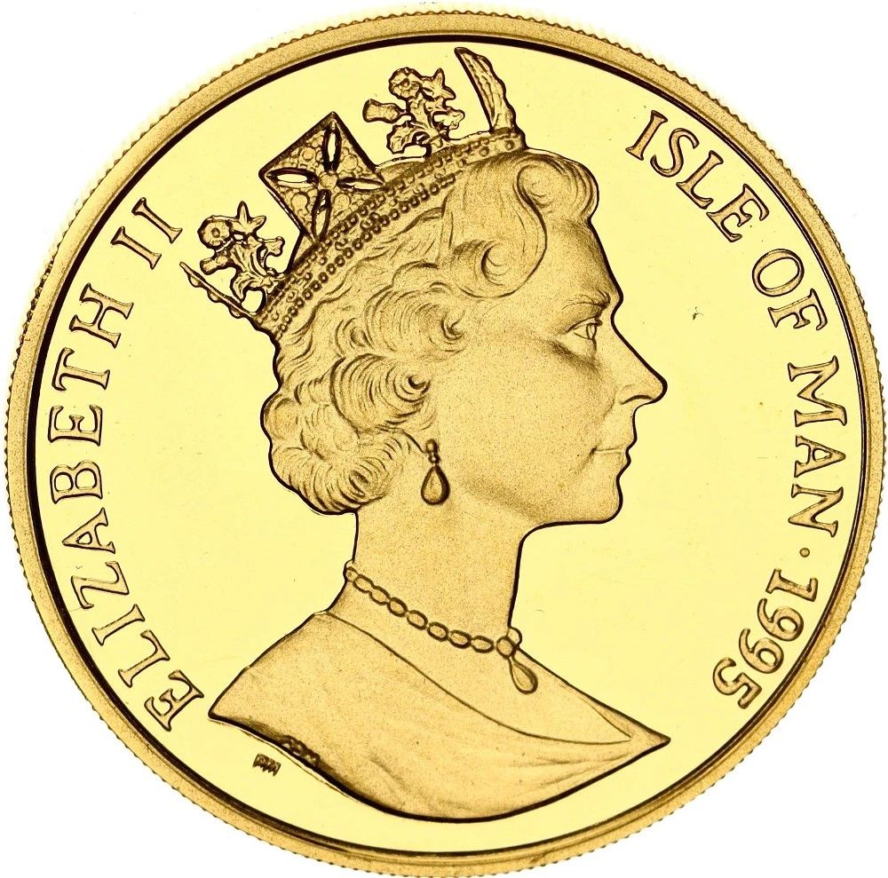 Isle of Man ½ Crown - Elizabeth II Turkish Cat obverse