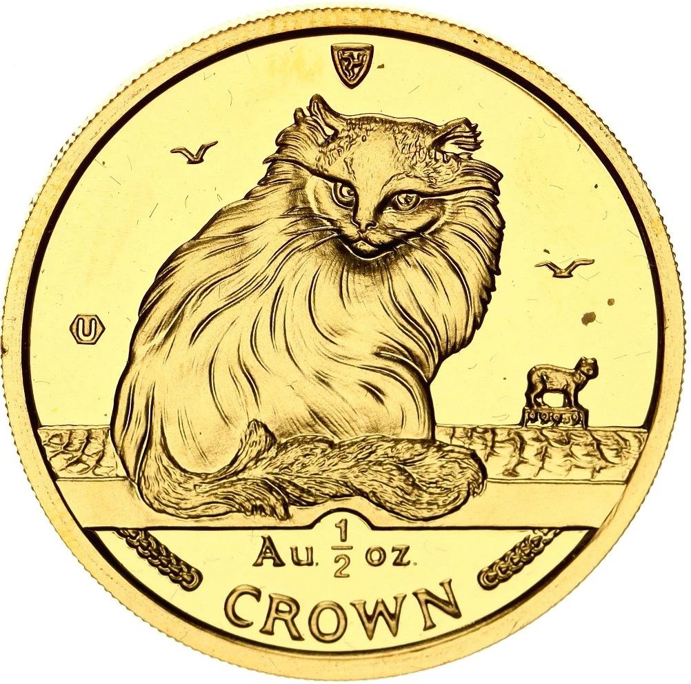 Isle of Man ½ Crown - Elizabeth II Turkish Cat