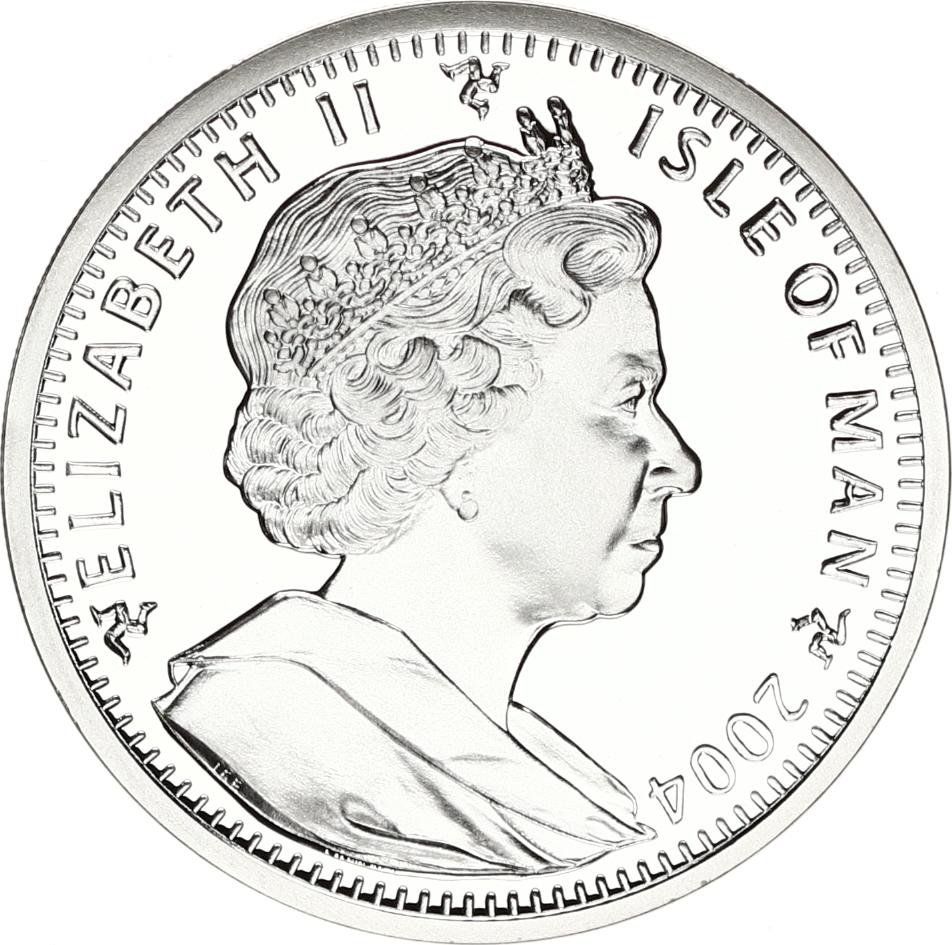 Isle of Man 1 Crown - Elizabeth II D-Day; Silver Proof obverse