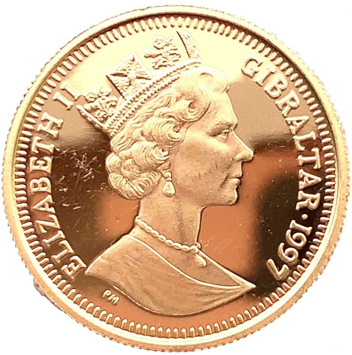 Gibraltar ⅒ Royal - Elizabeth II Yorkshire Terrier obverse