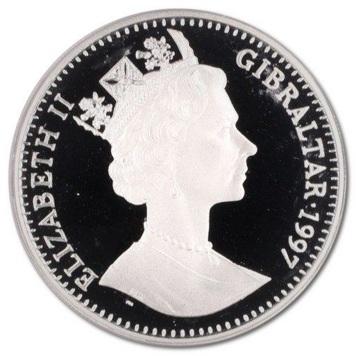Gibraltar 1 Crown - Elizabeth II Ancient Egypt; Silver Proof obverse