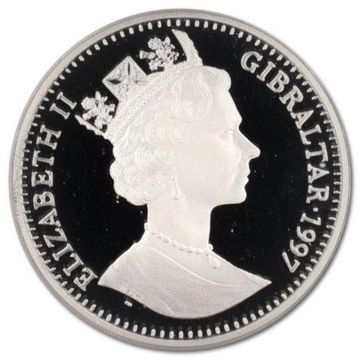 Gibraltar 1 Crown - Elizabeth II The Roman Empire; Silver Proof obverse