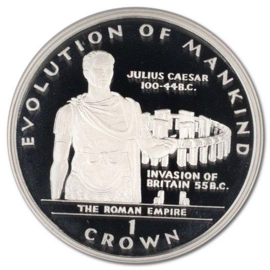 Gibraltar 1 Crown - Elizabeth II The Roman Empire; Silver Proof reverse