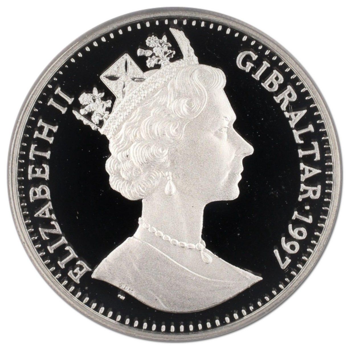 Gibraltar 1 Crown - Elizabeth II Greek Civilisation - Athens; Silver Proof obverse