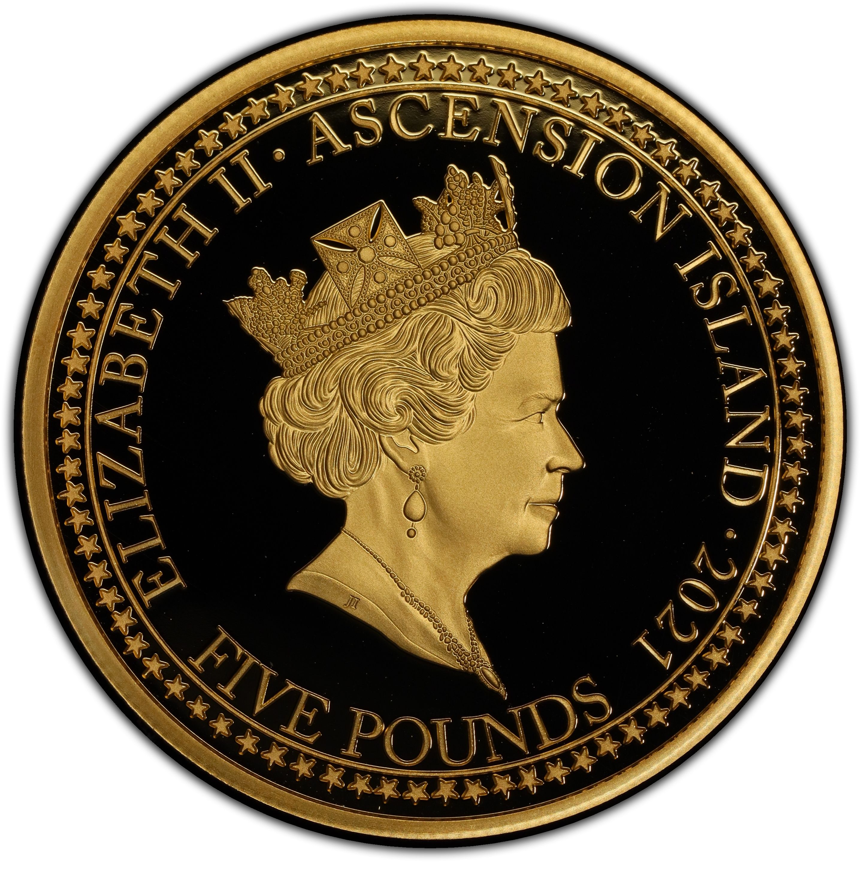 Ascension Island 5 Pounds - Elizabeth II Bonomi Pattern - Victoria obverse