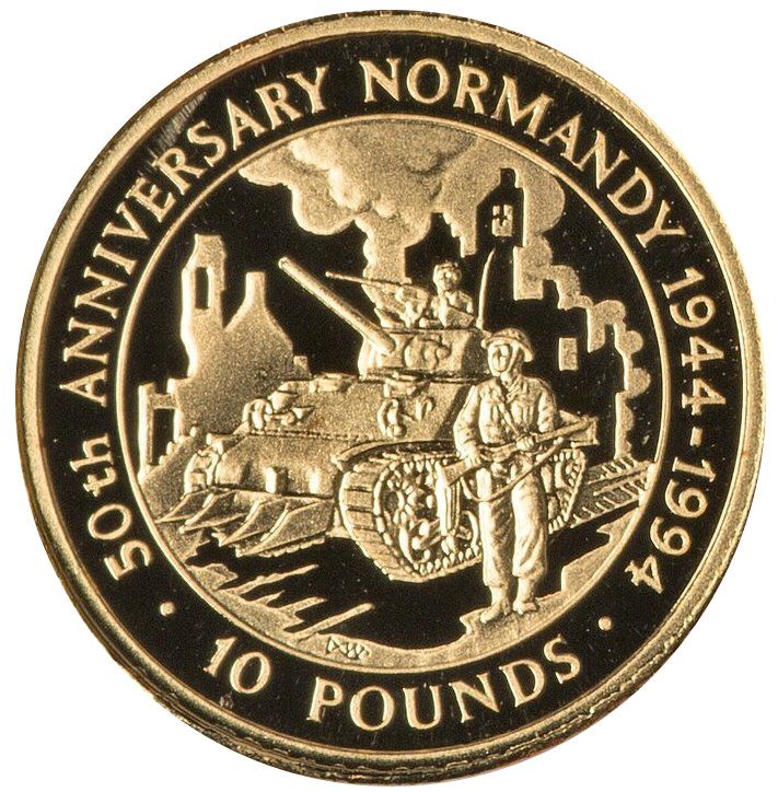 Guernsey 10 Pounds - Elizabeth II Normandy Invasion